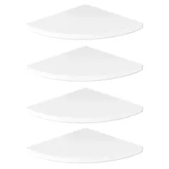 GENERICO - Repisa Esquinero Estante Flotante 4 Niveles Blanco