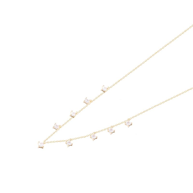 JB JOYAS BARON - Collar Revestido en Oro 18kt Choker 9 Circones Colgantes