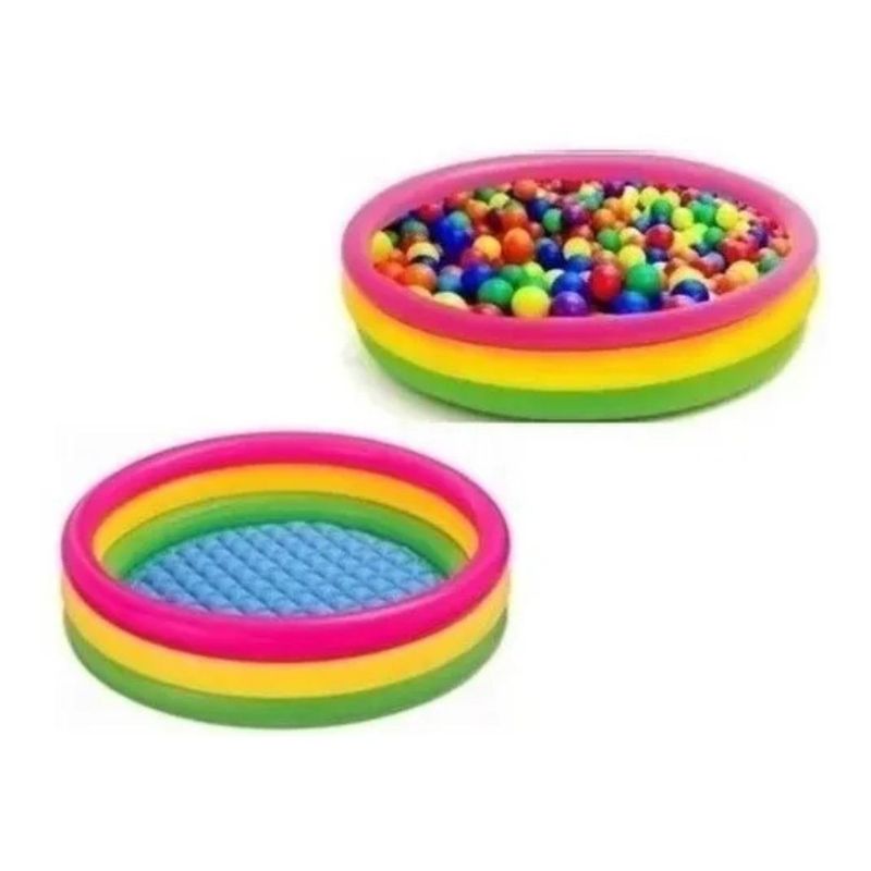 GENERICO - Piscina Inflable Redonda con 50 Pelotas de Diversión