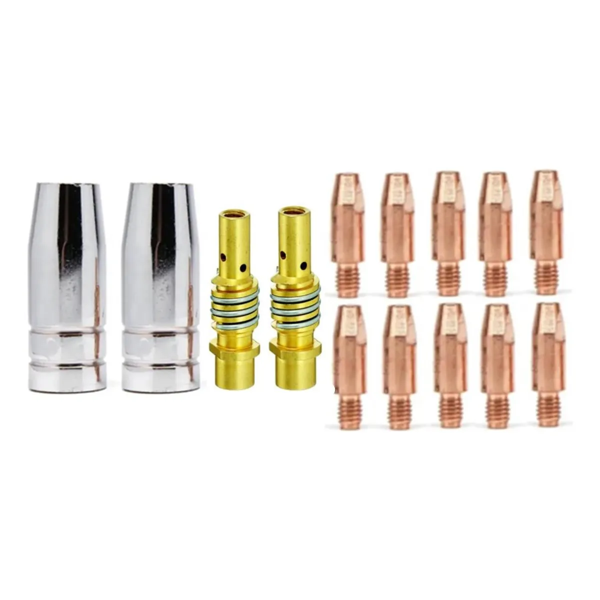 GENERICO - Kit de Boquillas 10mm para Soldadura MIG 14 Piezas
