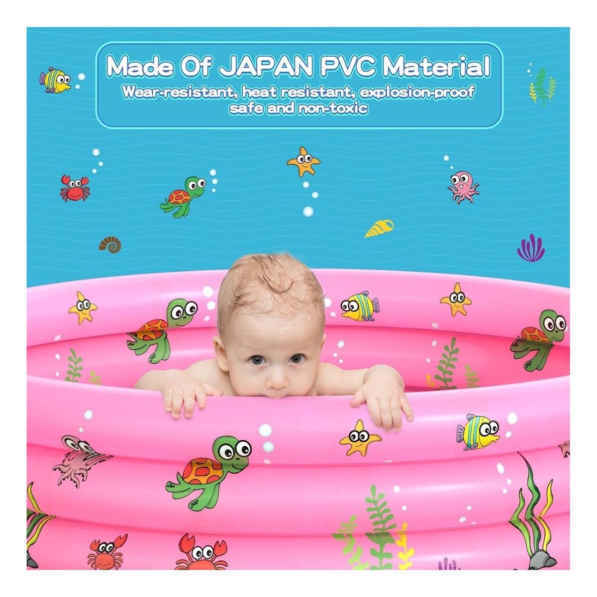 GENERICO - Piscina Infantil Inflable Rosada para Juegos de Verano