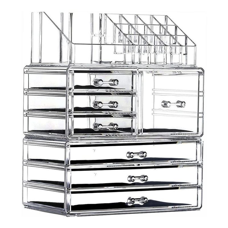 GENERICO - Organizador Transp de Maquillaje con 7 Cajones Apilables