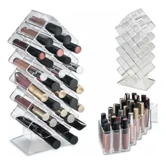 GENERICO - Organizador Acrílico de Labiales con 28 Compartimentos