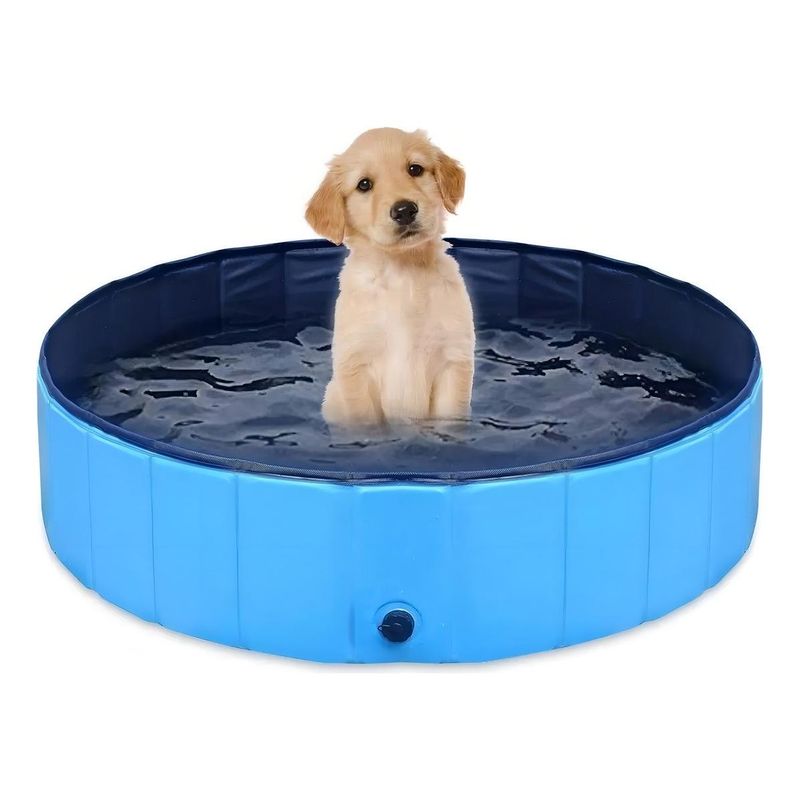GENERICO - Piscina Plegable Azul Para Perros Resistente y Práctica