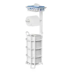 GENERICO - Soporte de Papel Higiénico de Pie con Estante Moderno