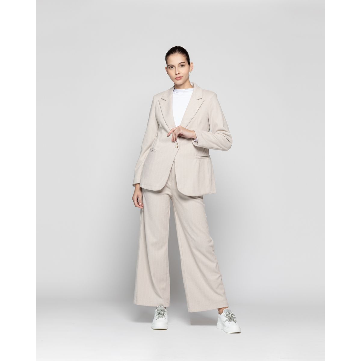 LINEATRE - Chaqueta Mujer Amelia Beige Lineatre