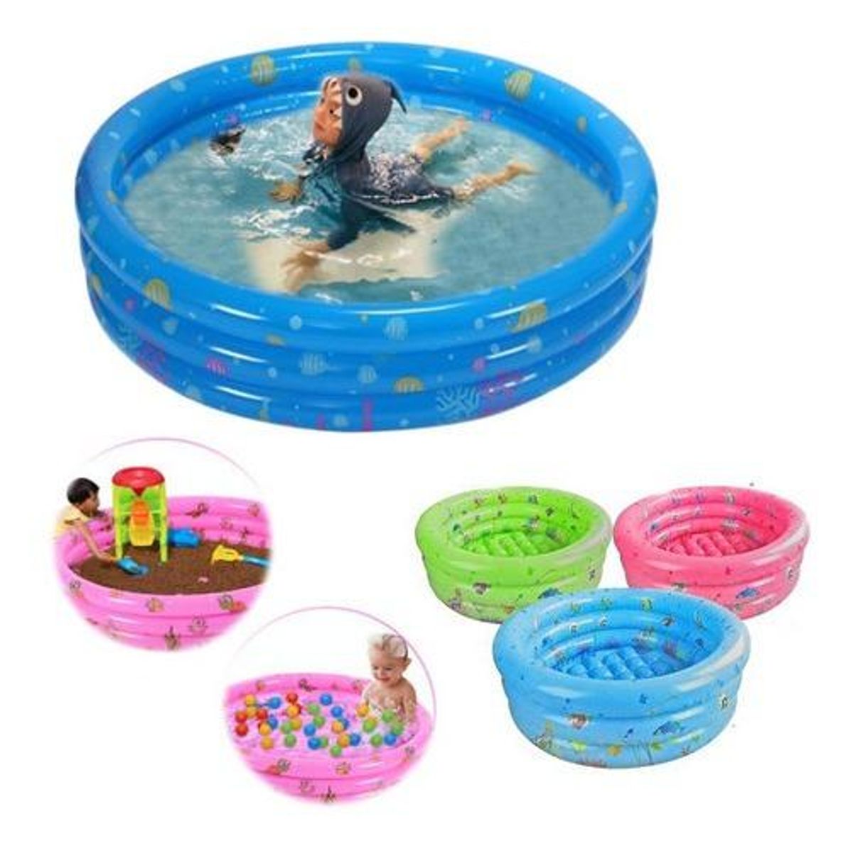 GENERICO - Piscina Inflable para Niños 100cm Ideal para Verano