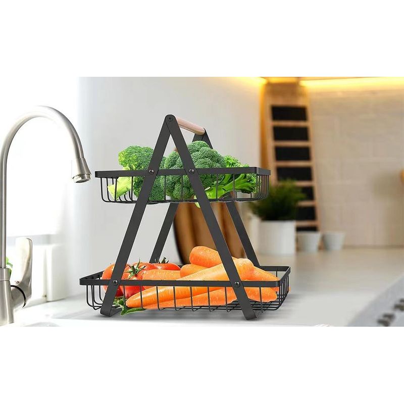 GENERICO - Frutero Dos Niveles Desmontable para Cocina y Almacenaje