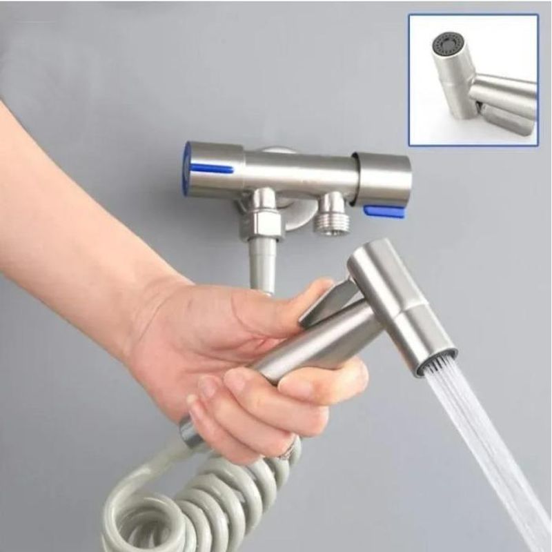 GENERICO - Ducha Bidet Manual de Acero Inoxidable con Manguera Adjustable