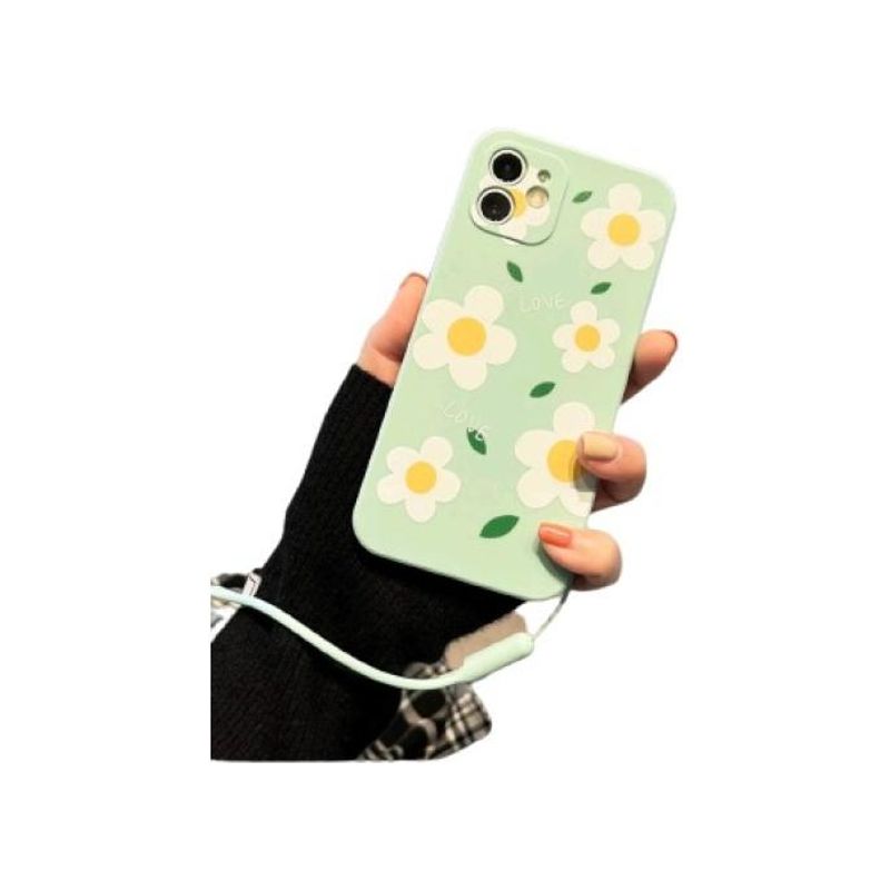 GENERICO - Funda Suave para iPhone 12 Pro Diseño Floral y Correa