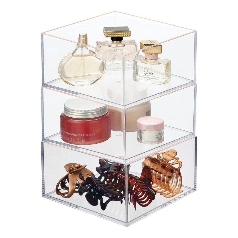 GENERICO - Organizador Grande Transparente para Maquillaje y Cosméticos