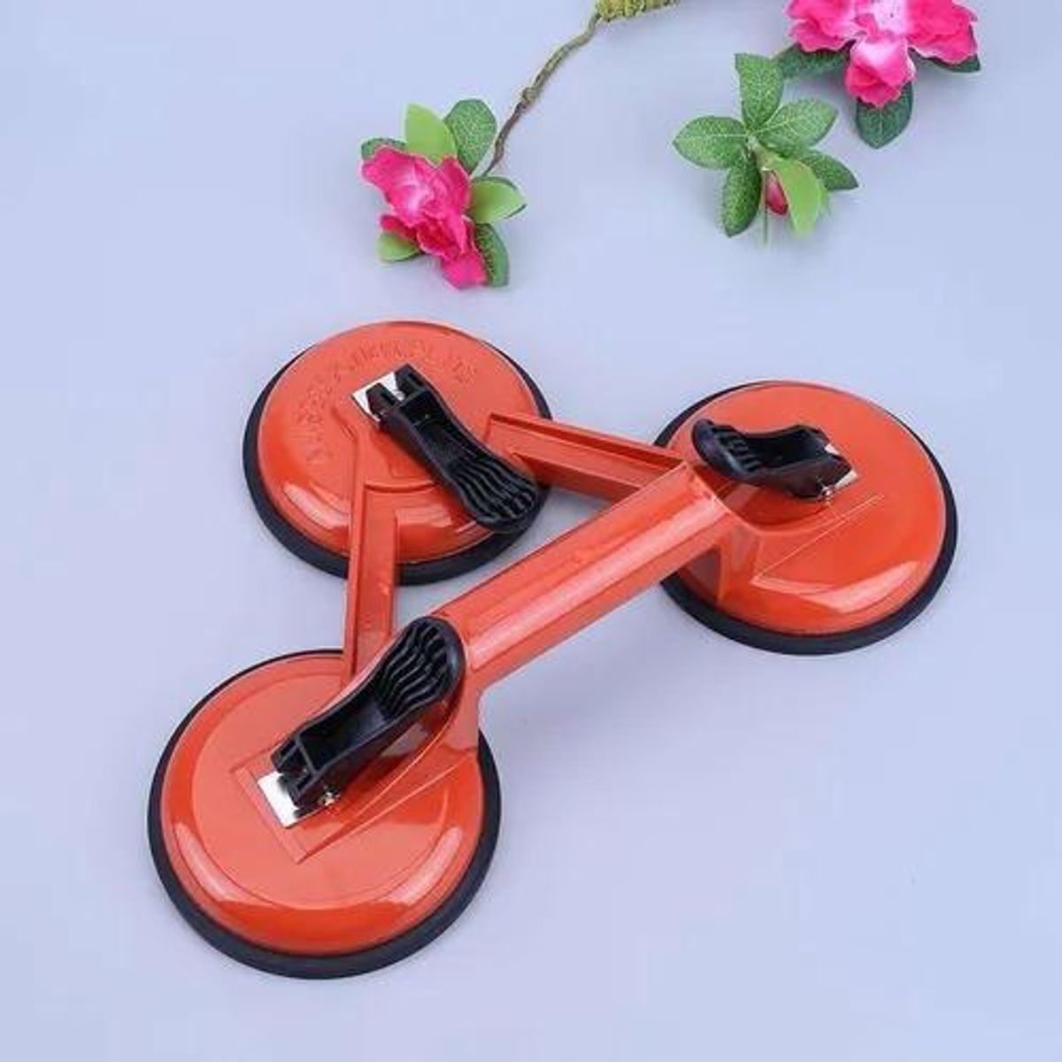 GENERICO - Ventosa de Succión para Vidrio con 3 Chupones Fuertes