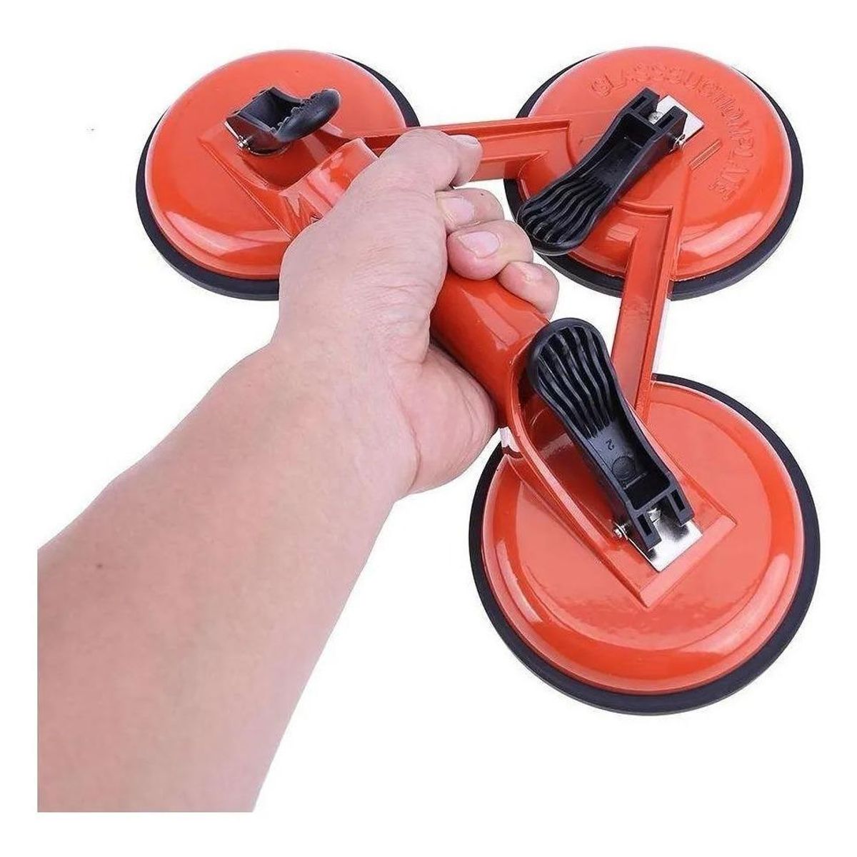 GENERICO - Ventosa de Succión para Vidrio con 3 Chupones Fuertes