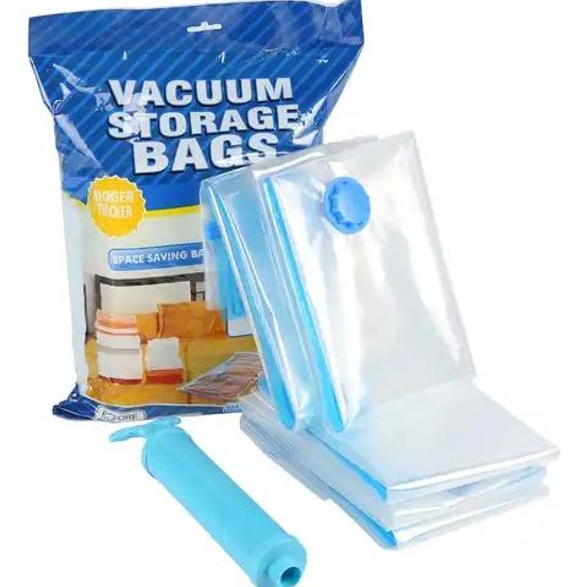 GENERICO - Bolsas Vacuum Reutilizables con Bomba Manual para Almacenaje