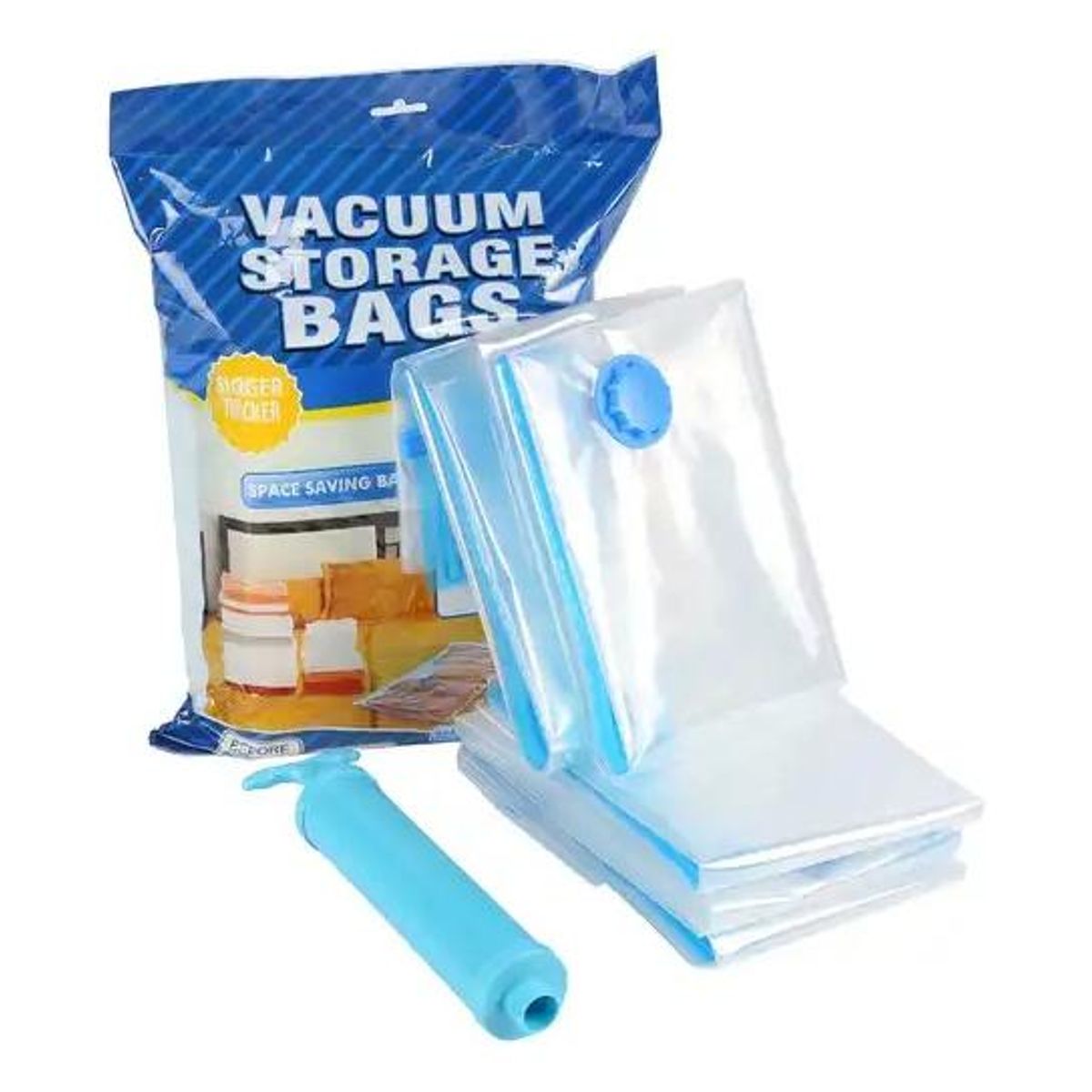 GENERICO - Bolsas Vacuum Reutilizables con Bomba Manual para Almacenaje