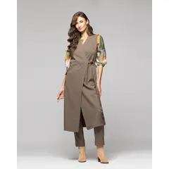 LINEATRE - Tapado Mujer Amaia Café claro