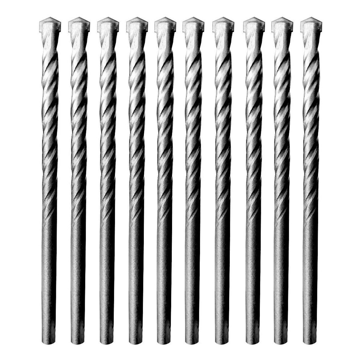 GENERICO - Kit de 10 Brocas de 6mm para Perforación en Concreto