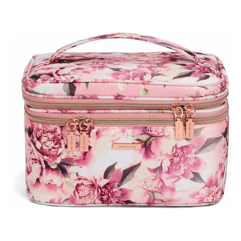 GENERICO - Estuche de Maquillaje Impermeable con Diseño Floral Rosa