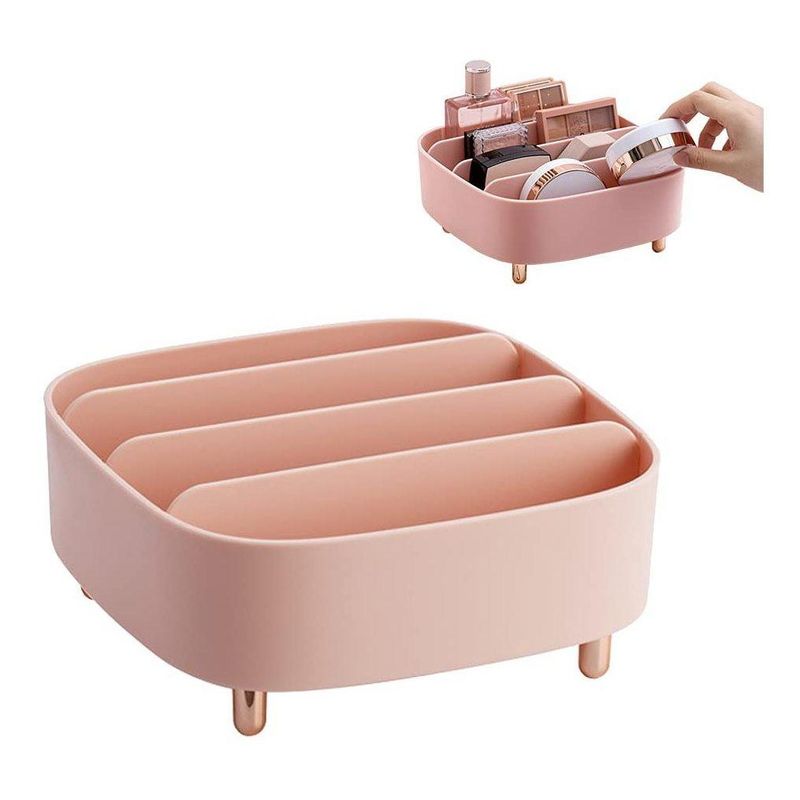 GENERICO - Organizador Rosa para Maquillaje y Cosméticos Compacto