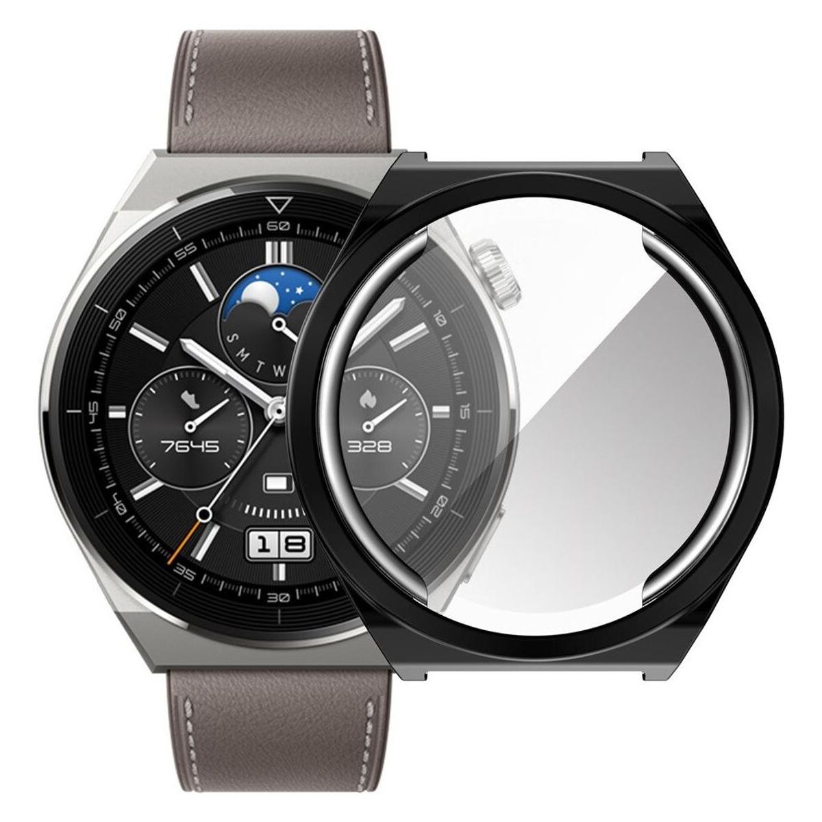 GENERICO - Funda TPU Negra para Reloj Huawei GT3 Pro 46 mm