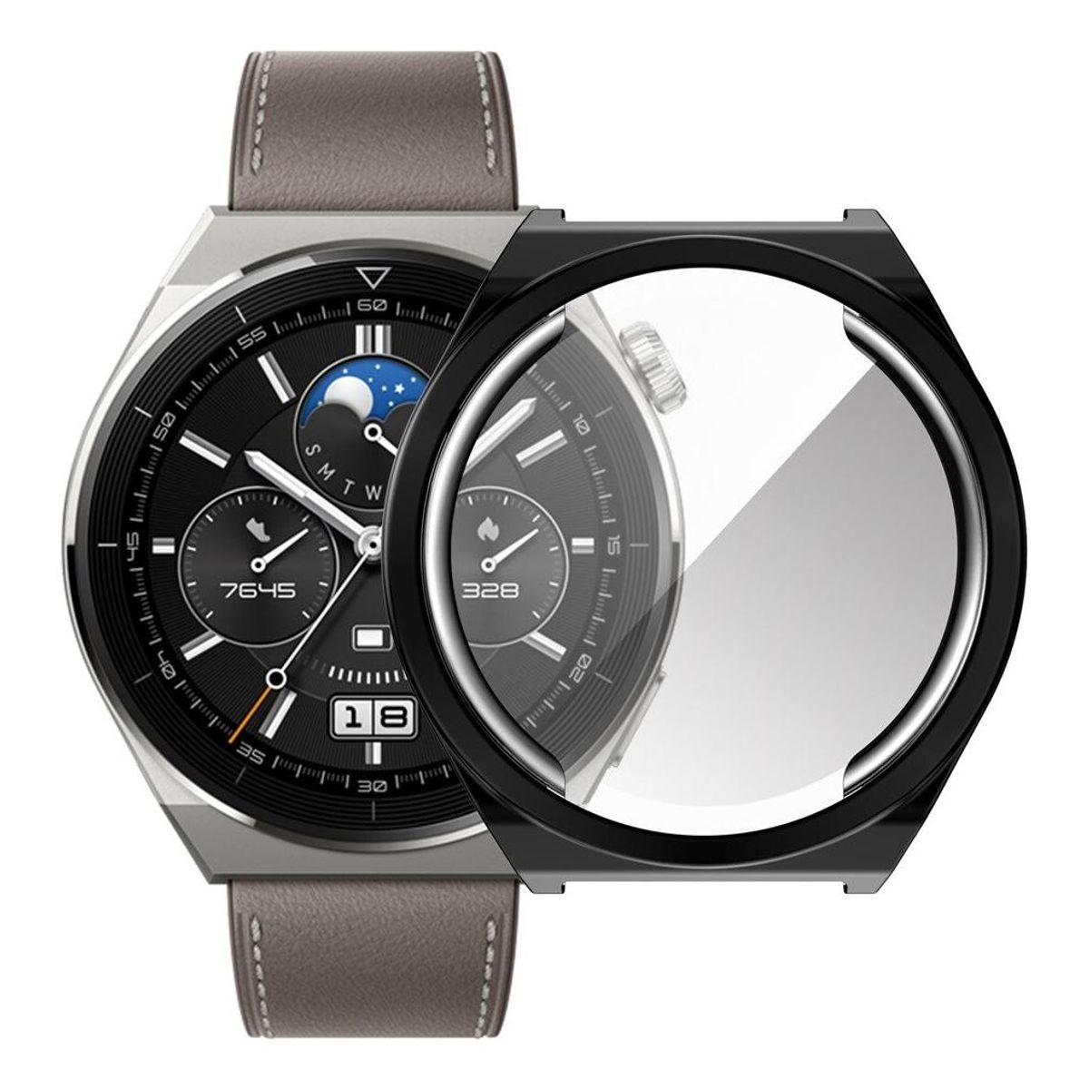 GENERICO - Funda TPU Negra para Reloj Huawei GT3 Pro 46 mm