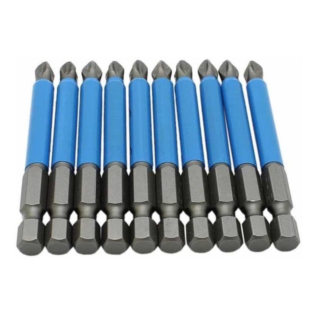 GENERICO - Set de 10 Puntas Philips Imantadas de 9 cm para Atornillar