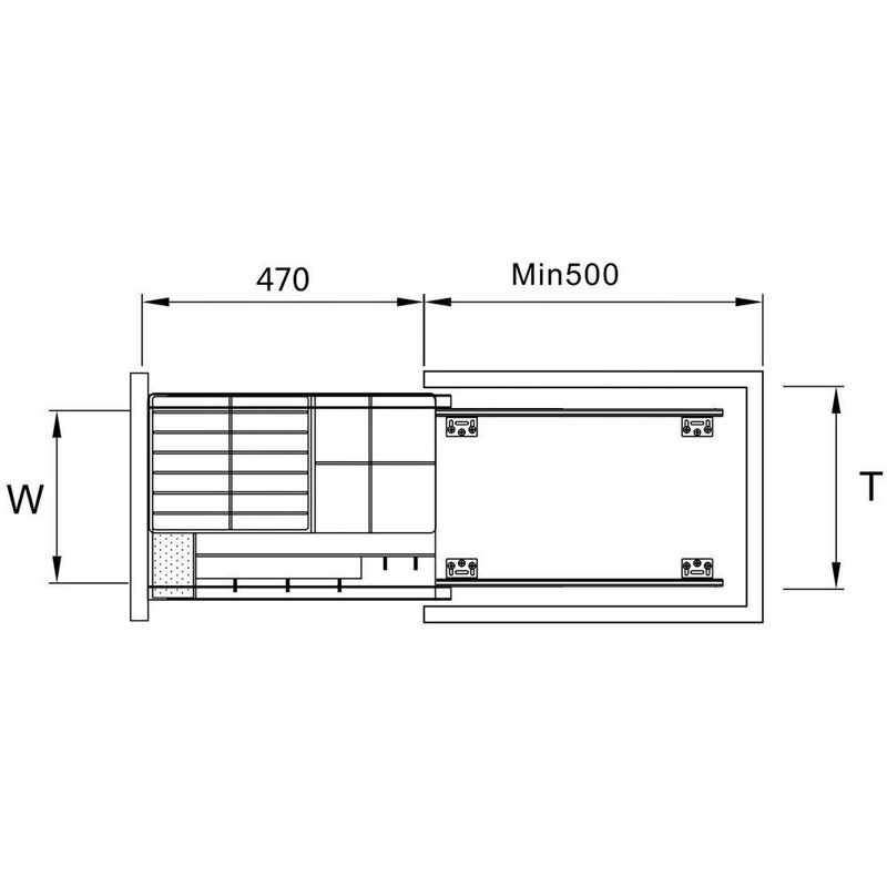 GENERICO - Organizador Extraíble de Acero Inoxidable para Cocina