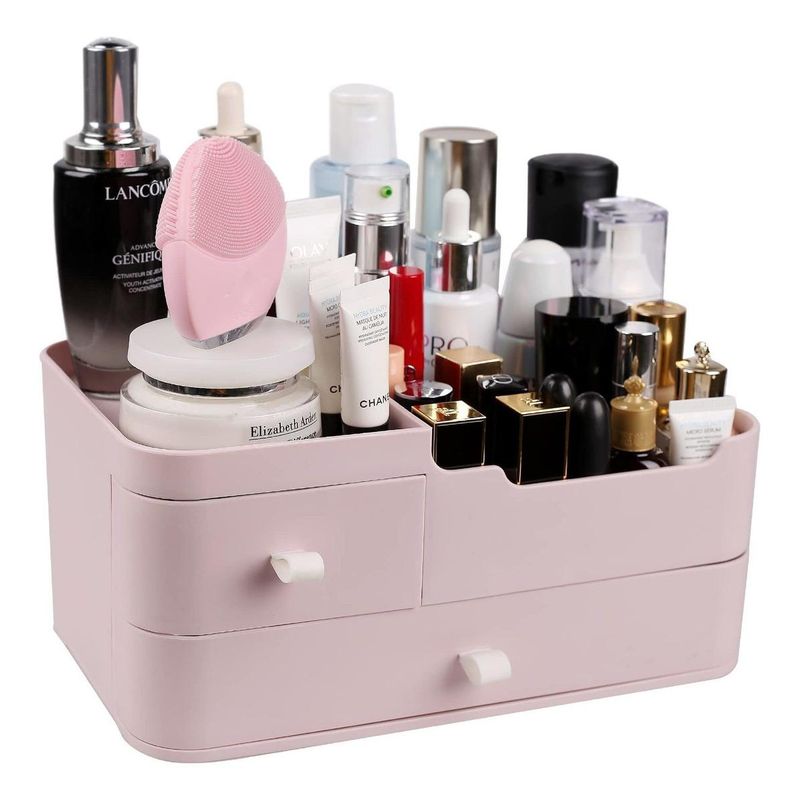 GENERICO - Organizador Rosa para Cosméticos y Maquillaje con Cajones