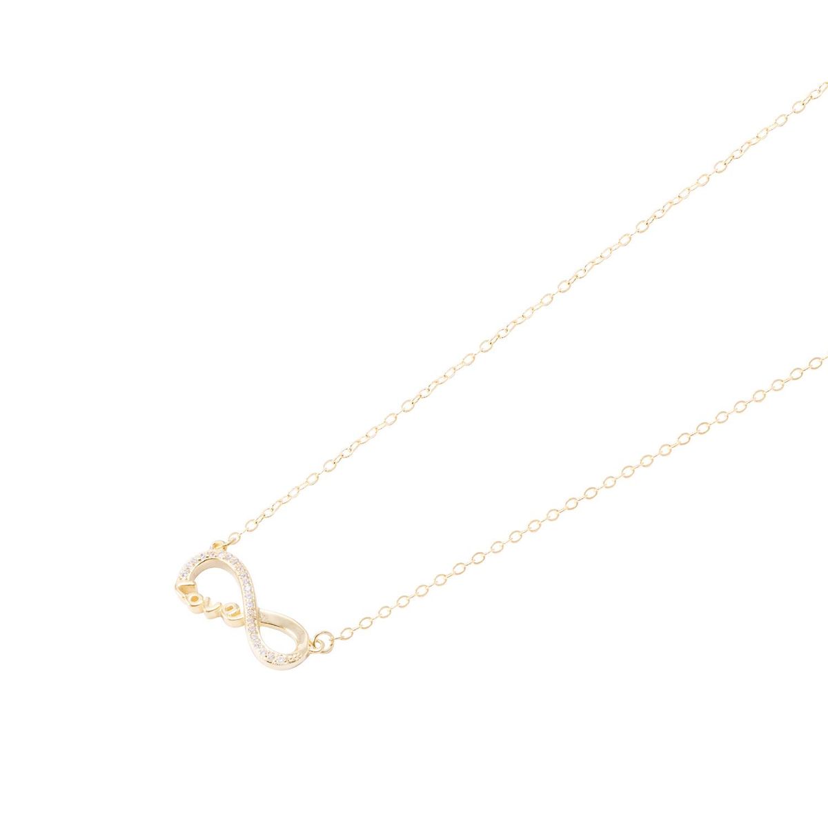 JB JOYAS BARON - Collar Revestido en Oro 18kt Infinito Circonita