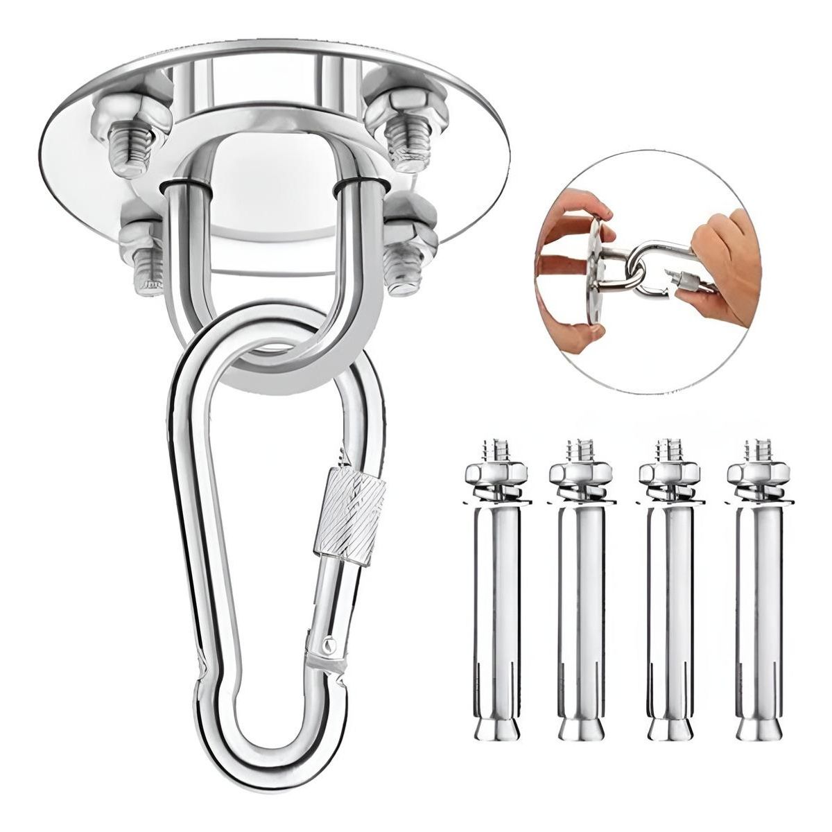 GENERICO - Gancho de Techo de Acero para Entrenamiento y Suspensión