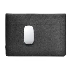 GENERICO - Funda de Fieltro Gris para MacBook y iPad de 10 a 12