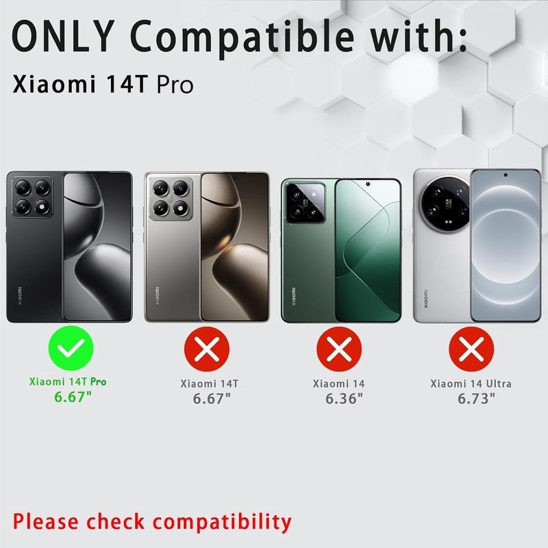 GENERICO - Carcasa de Silicona Transparente y Vidrio para Xiaomi 14T Pro