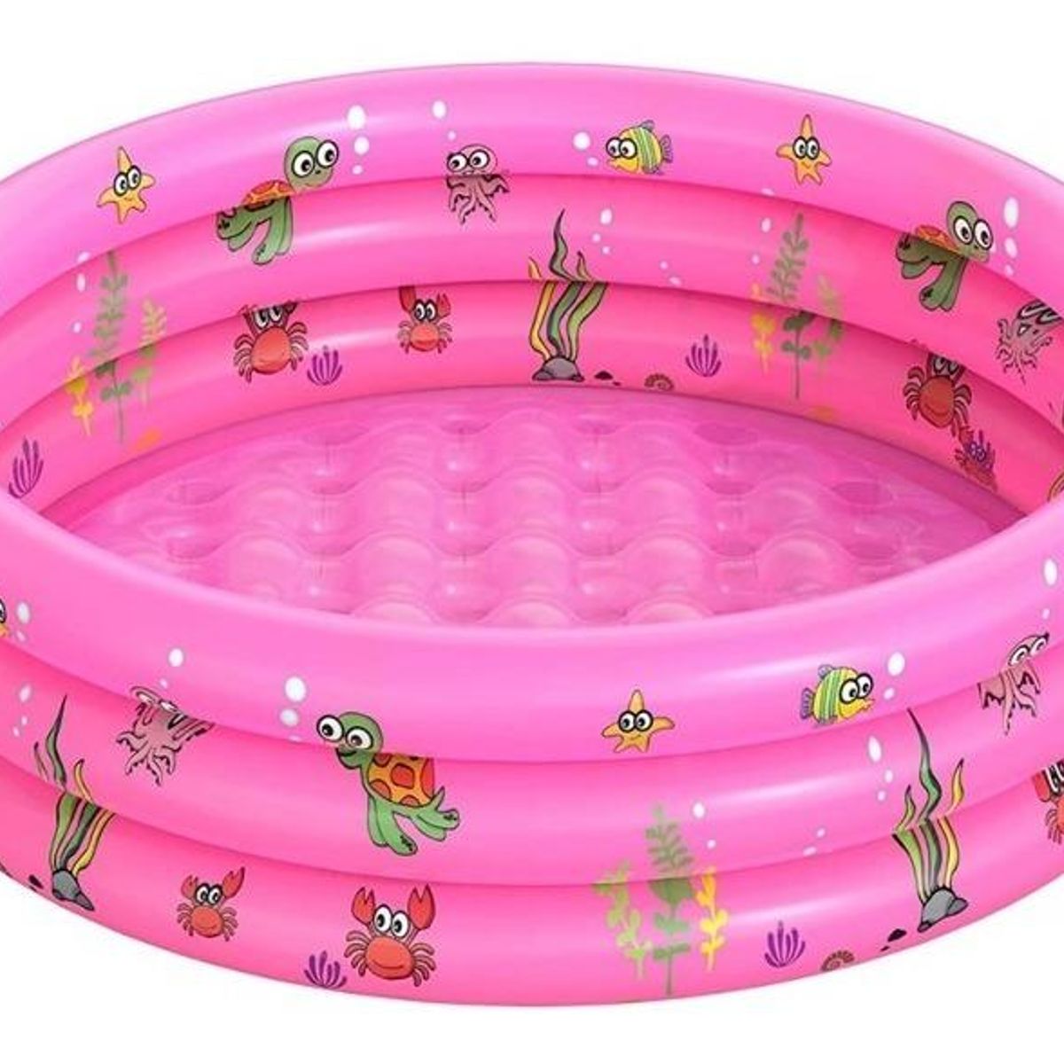 GENERICO - Piscina Inflable Redonda para Niños con Aros Coloridos.