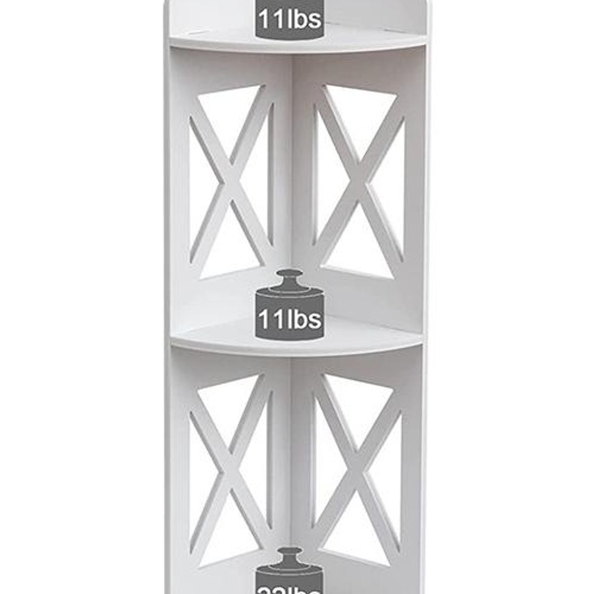 GENERICO - Estante Esquinero Impermeable de 3 Niveles para Baño