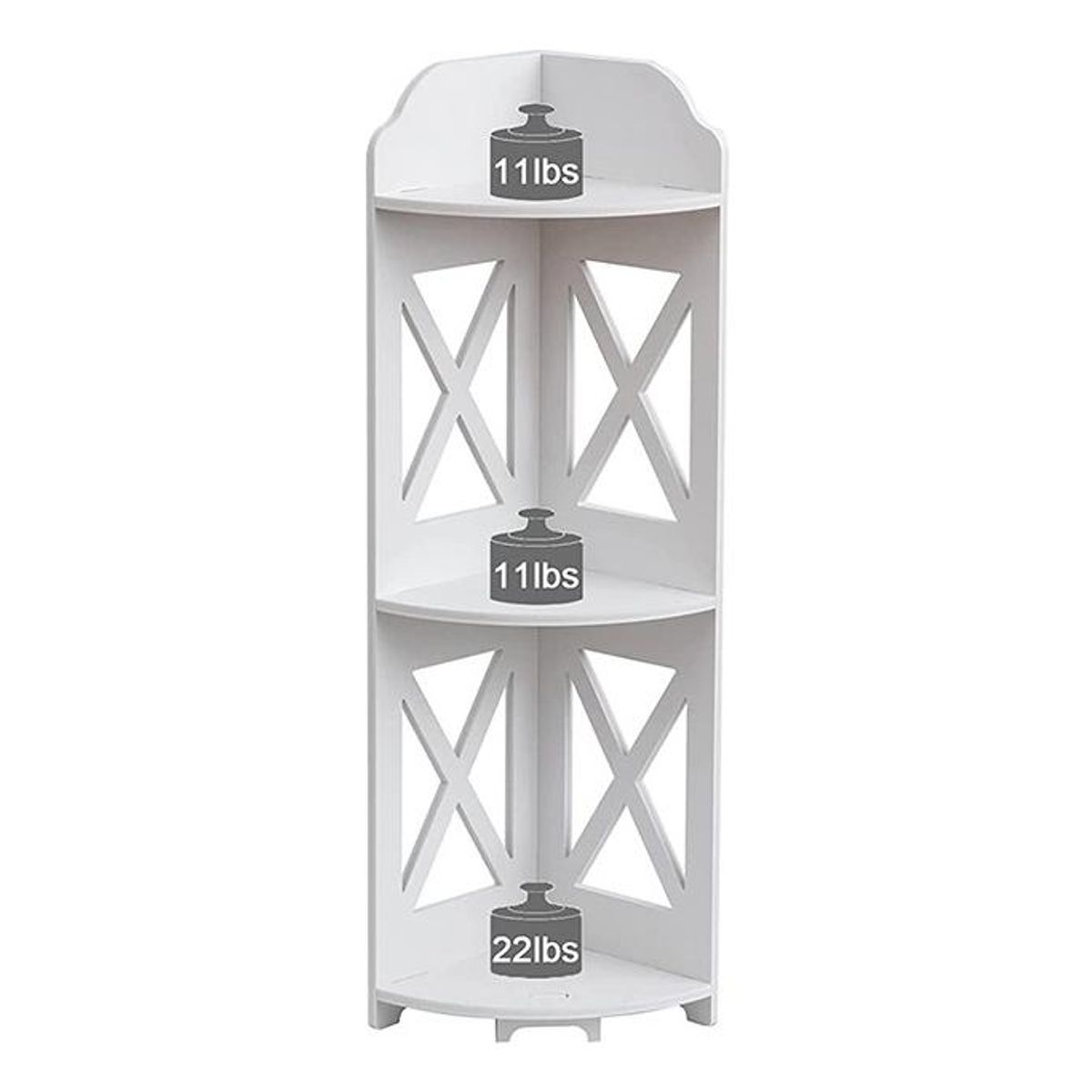 GENERICO - Estante Esquinero Impermeable de 3 Niveles para Baño