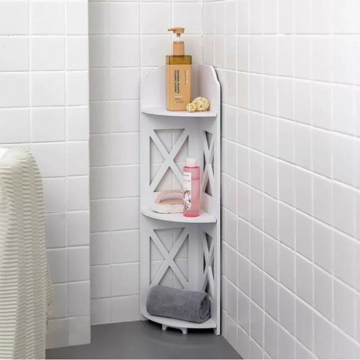 GENERICO - Estante Esquinero Impermeable de 3 Niveles para Baño