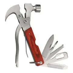 GENERICO - Martillo Multiuso 18 Herramientas para Supervivencia y Camping