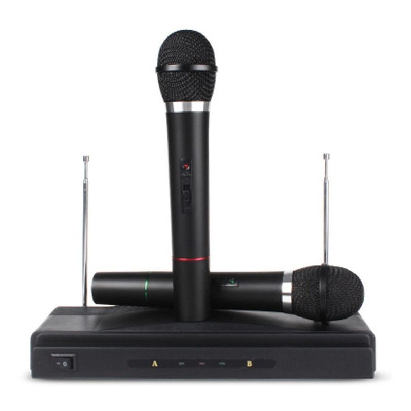 GENERICO - Set de 2 micrófonos inalámbricos dinámicos para karaoke
