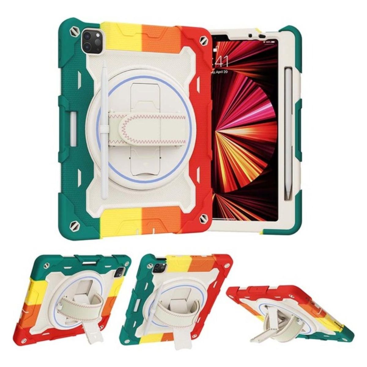 GENERICO - Funda Antishock con Soporte Ajustable para Tablet de 8