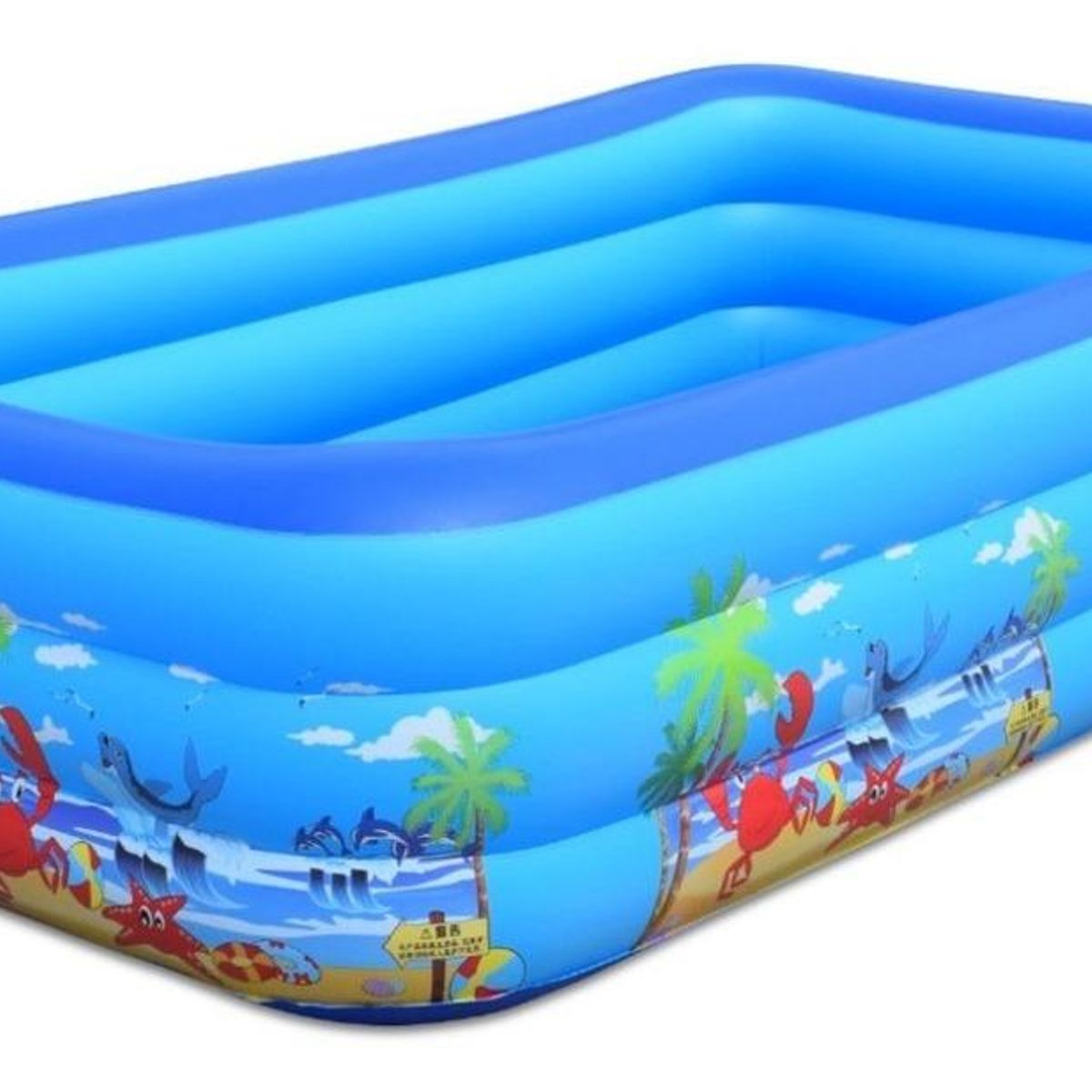 GENERICO - Piscina Inflable Rectangular Azul Ideal para Juegos Infantiles
