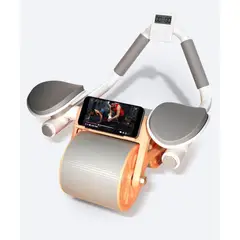 GENERICO - Rueda Abdominal Profesional con Pedales y Alfombrilla Antideslizante