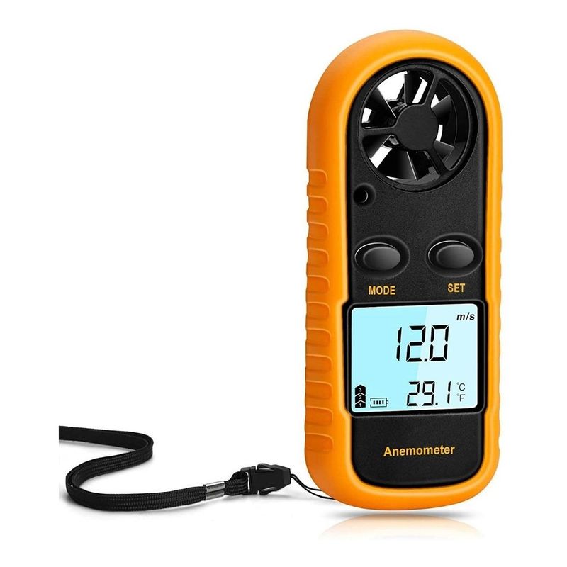 GENERICO - Medidor de Viento y Temperatura Portátil Digital Compacto