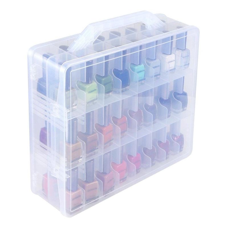 GENERICO - Organizador Rosa para 48 Esmaltes con Divisores Ajustables