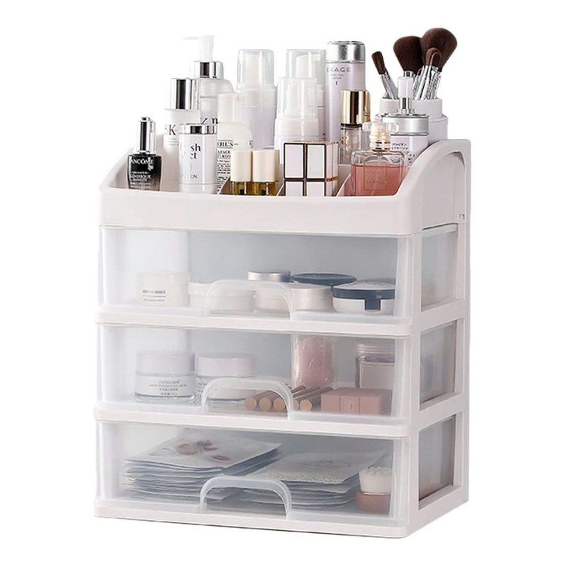GENERICO - Estuche Organizador Rodante con 3 Cajones para Maquillaje