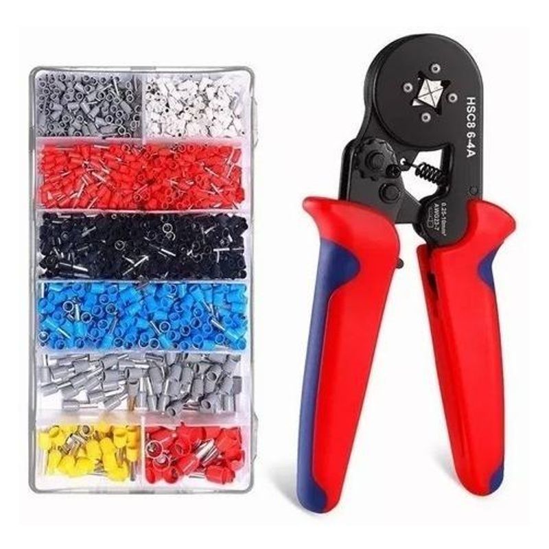 GENERICO - Kit Crimpadora con 1250 Terminales de Alta Calidad y Ergonómicos
