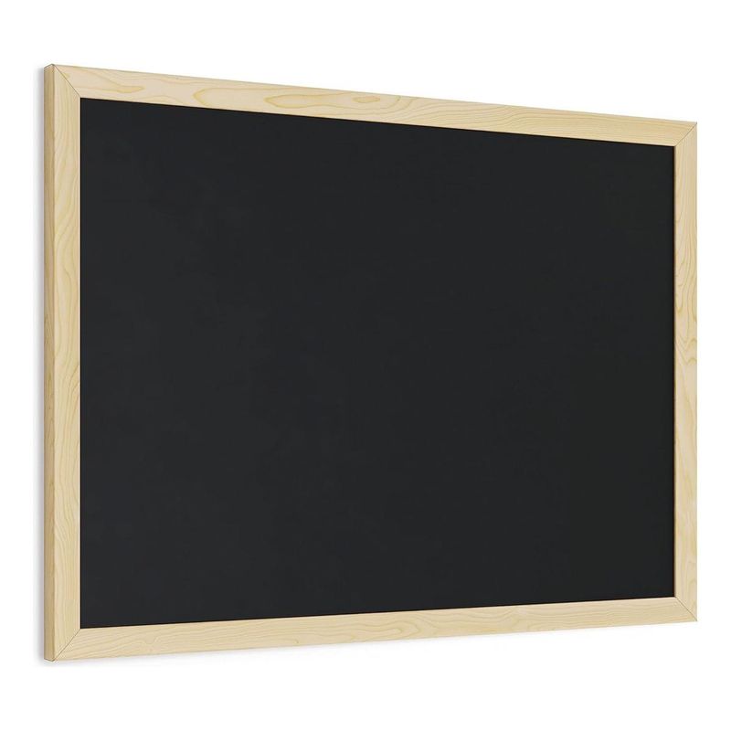 GENERICO - Pizarra Negra de Tiza 60x90 cm con Marco de Madera Resistente