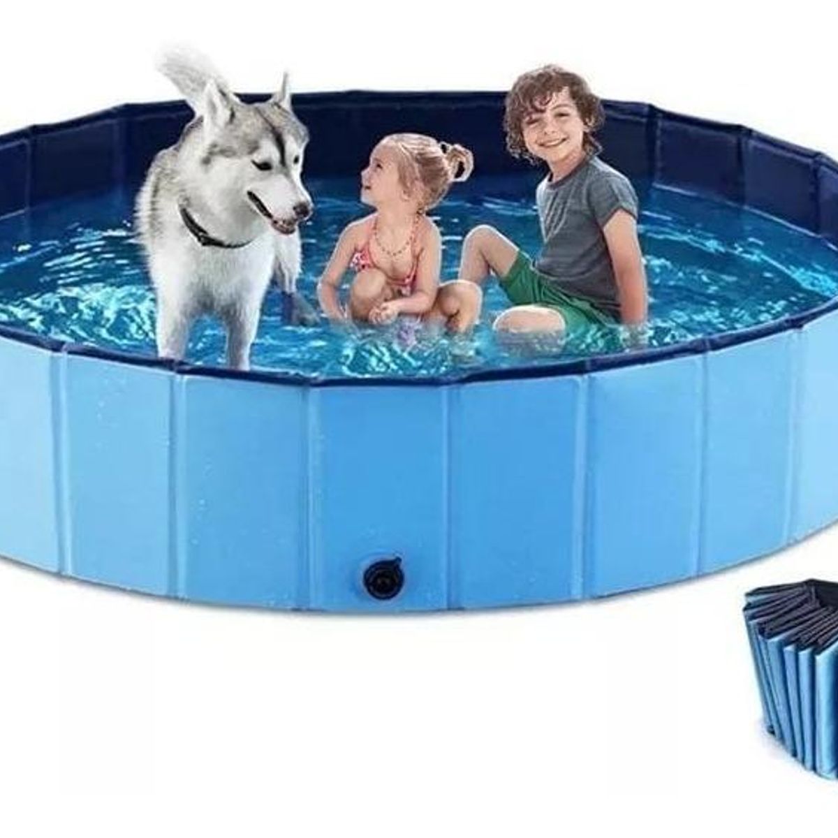 GENERICO - Piscina Plegable Redonda para Mascotas 16m de Diámetro
