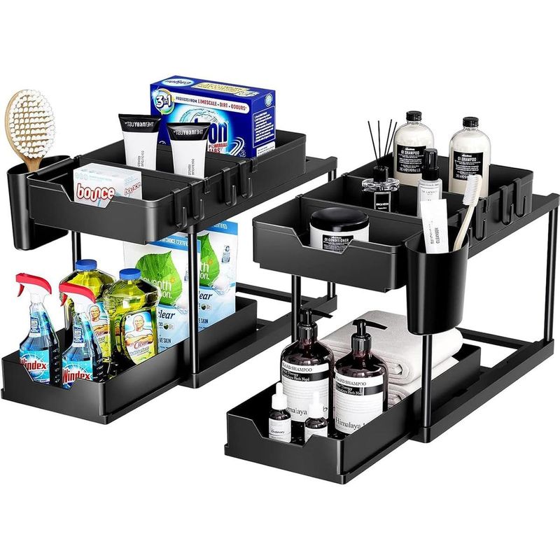 GENERICO - Organizador Multifuncional de 2 Niveles para Cocina y Baño