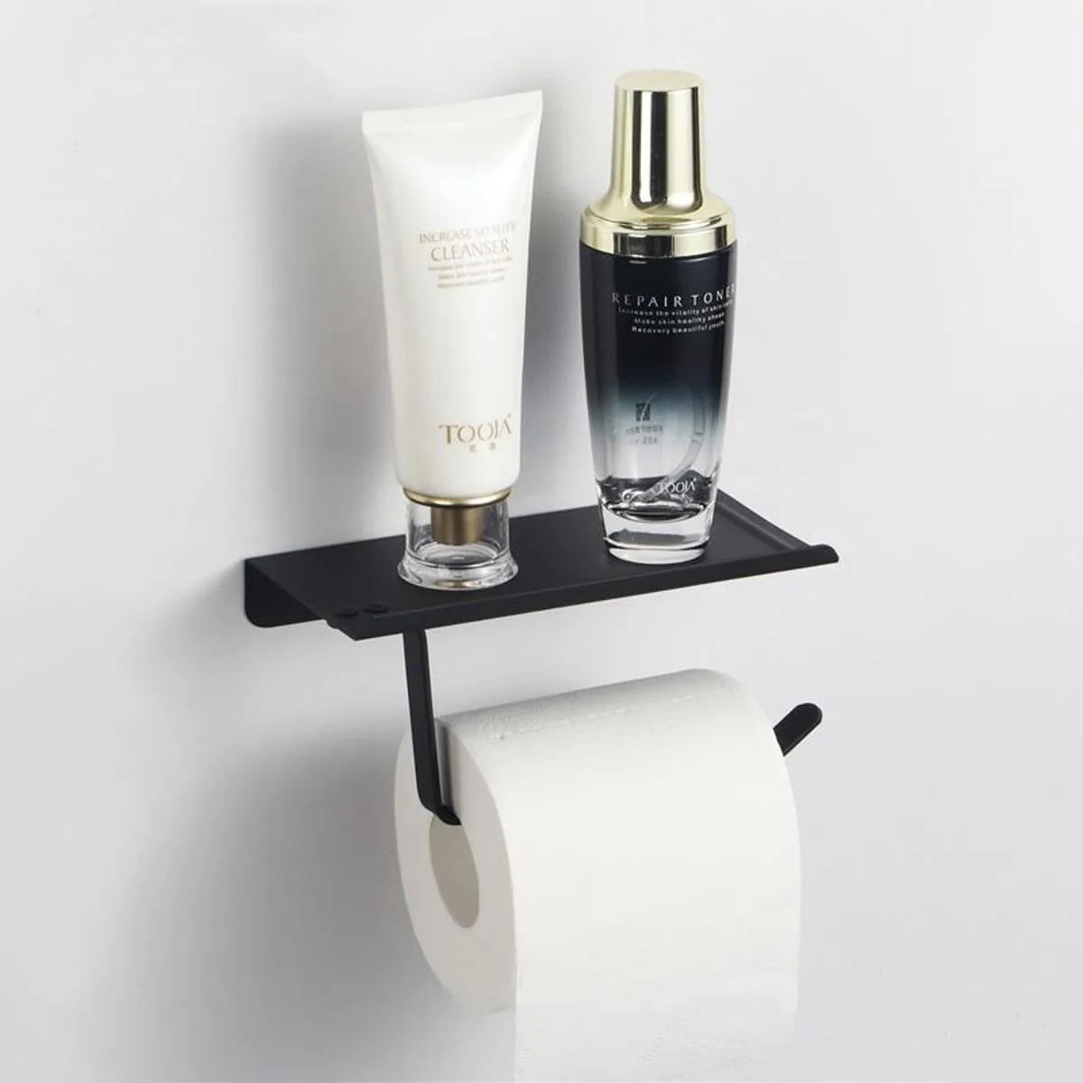 GENERICO - Soporte de Papel Higiénico con Estante para Celular Inoxidable