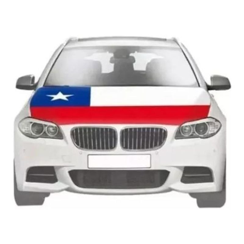 GENERICO - Cubre Capó Bandera de Chile para Autos y Camionetas